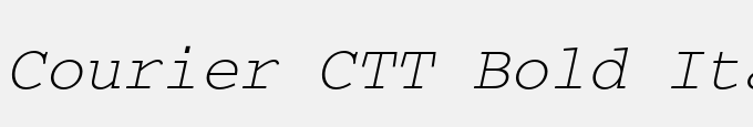 Courier CTT Bold Italic